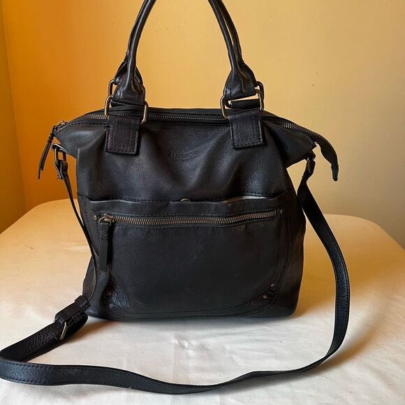 American Leather Co Handbags - SOLD American Leather Co Jamestown Tote Bag Top Handle Crossbody Zip Closure